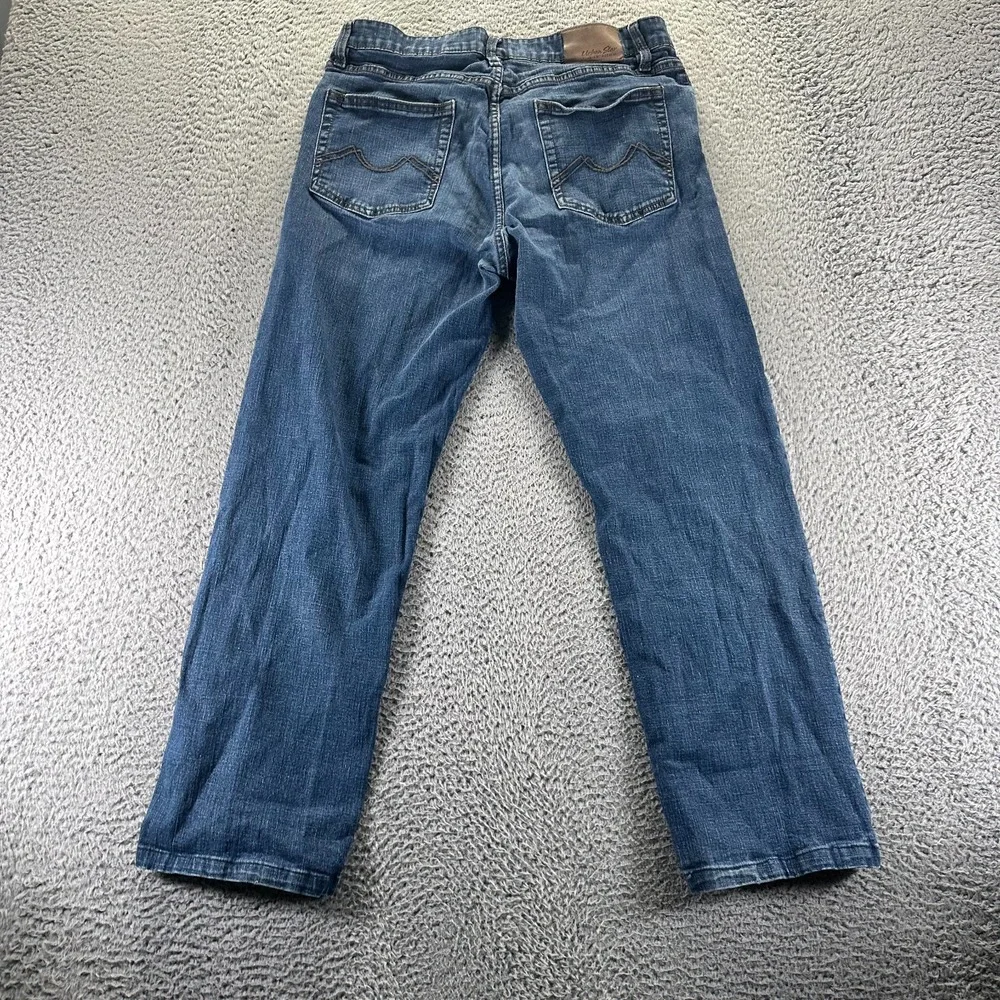 Urban Star Road Runner Apparel Jeans Men 34x32 Blue Denim Straight Stretch Faded